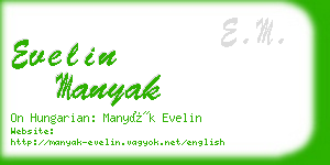 evelin manyak business card